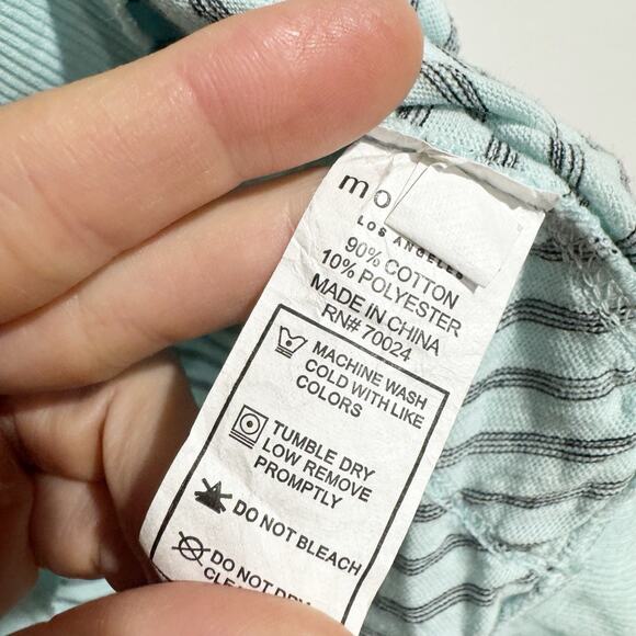 MODODOC Women Medium Blue Striped Oversized Flowy Tank Top - Picture 5 of 5